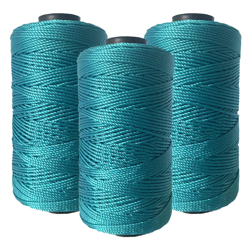 3-Pack PRINOZ Yarn, 100g Each, 3-Ply Shiny Polyester Thread for Crocheting Hats, Bags, Cushions, Shoes - Assorted Colors
