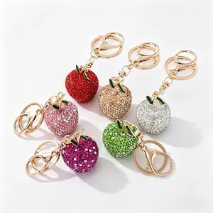 Handmade  Apple Keychain, Keychain for Bags, Cute Casual Style, Perfect for Women , Bag Charm, Key Ring, Car Key Holder, Phone Chain, Holiday Gift