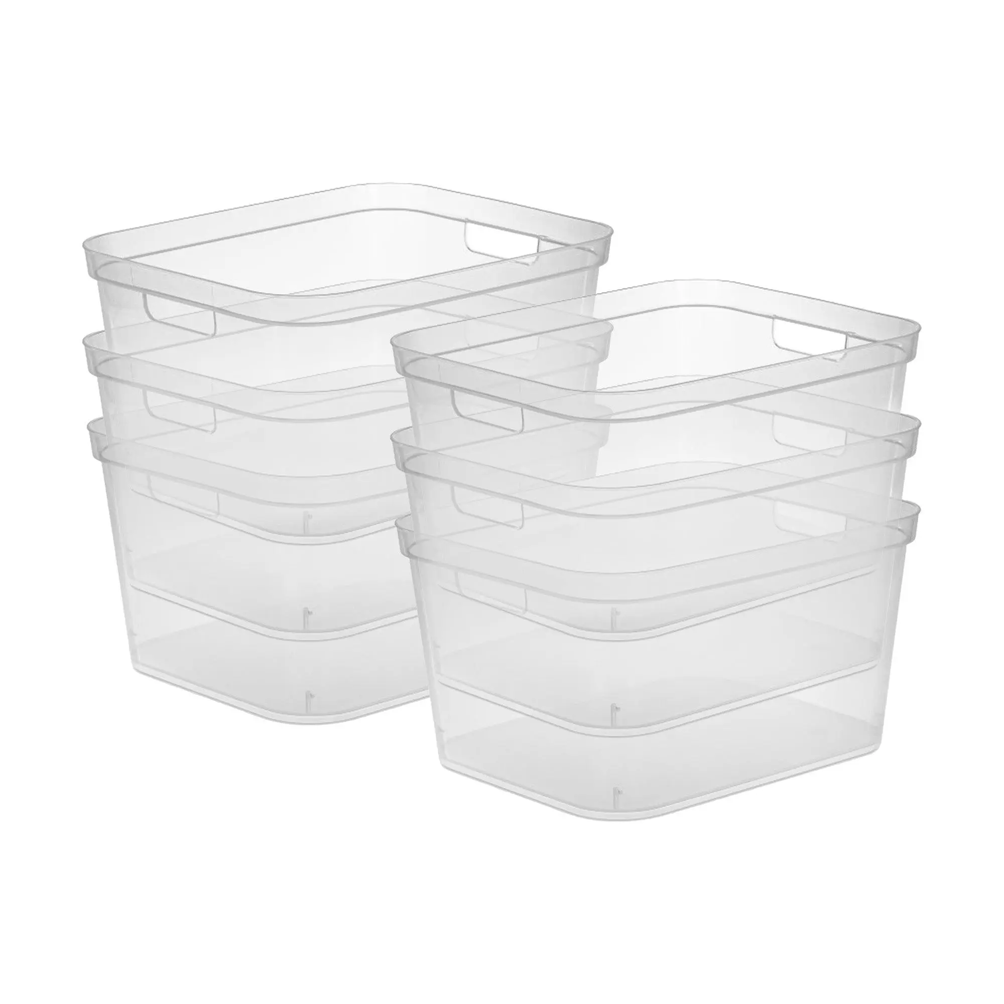 Sterilite 8.25x12.25x15 In Storage Bin w/ Carry Through Handles, Clear (6 Pack) Sterilite 8.25x12.25x15 In Storage Bin w/ Carry Through Handles, Clear (6 Pack)
