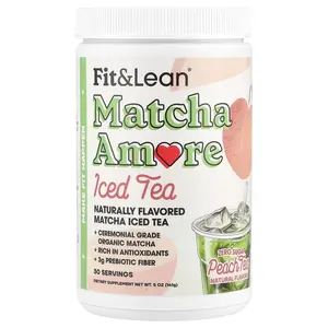 Fit & Lean Matcha Amore Iced Tea, Peach Tea, 5 oz (141 g)