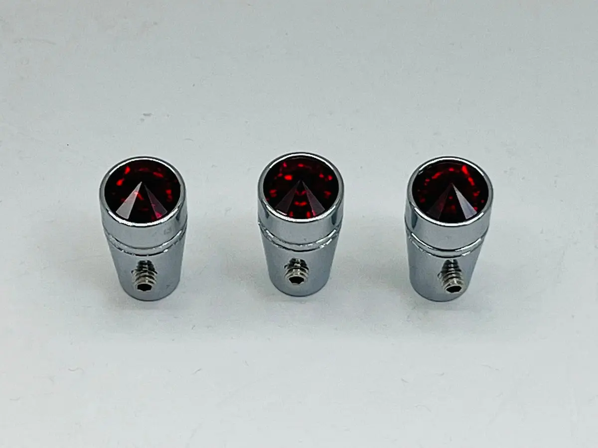 3-Pack Mini Toggle Switch 1" Extension with Red Crystal for Peterbilt 379 359