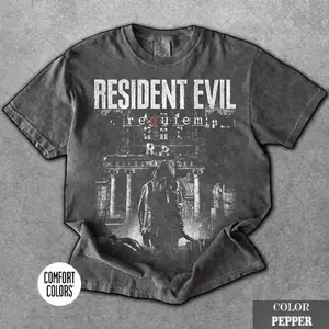 Limited Comfort Colors Resident Evil Requiem, Vintage Distressed Leon Kennedy Fan T-Shirt, Gift For Women and Man Unisex T-Shirt