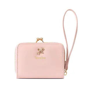 Women's RFID Blocking Small Compact Bifold Leather Vintage Style Clutch, with Zipper & Kiss Lock Coin Purse, Ideal Mother's Day Gift, Wallets for Women, Vintage Style Wallet