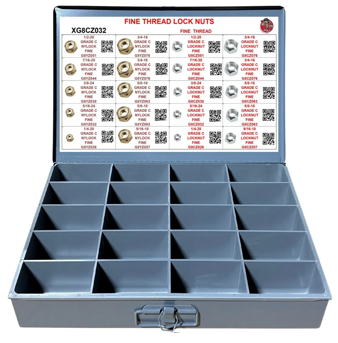XG8CZ032 GRADE C FINE THREAD LOCK NUTS