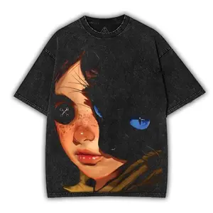 #C0raline Retro Vintage Unisex Acid Washed Heavyweight Cotton Tshirt Coraline Movie Shirts Back School Coraline Merch Streetwear Fabric Fit Crewneck Short Sleeve Casual Top Wash t-shirt, Oversize Shirt, Vintage Outfit, Gift for fan, for him, for her 369