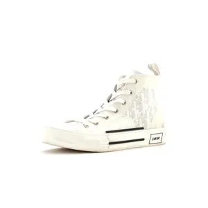 Pre-owned Christian Dior Women's B23 High-Top Sneakers Oblique Coated Canvas and PVC by Rebag