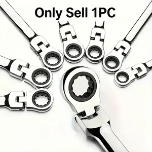 1pc 10mm 72-Tooth Ratchet Wrench, 180° Flex Head Quick Shift Tool, Adjustable Metal Wrench for Mechanics & DIY Projects