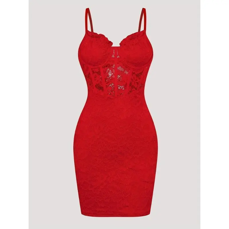 Women's Sexy Red Formal party dress - back, Bodycon fit, Knee-Length Evening gown for Gala, Date Night - Elegant Partywear Clothing,Spaghetti Strap Womenswear Fabric Workwear Polyester Floral Sleeveless - TikTok Shop Women's Sexy Red Formal party dress - back, Bodycon fit, Knee-Length Evening gown for Gala, Date Night - Elegant Partywear Clothing,Spaghetti Strap Womenswear Fabric Workwear Polyester Floral Sleeveless - TikTok Shop