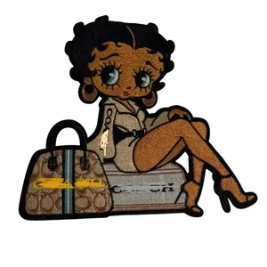 Betty bag melanin Iron On Patches for Clothing