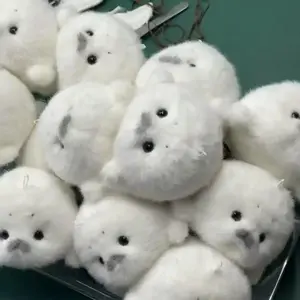 Cute Baby Seal Plush Keychain – Soft Kawaii Ocean Animal Bag Charm