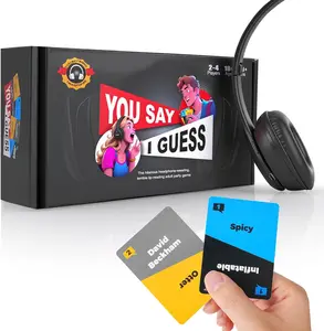 You SAY I Guess - 2025 New Lip Reading Party Fun Games for Adults, The Headphone Challenge TikTok Popular Card Game, Friends with 40,000 Funny Phrase Combos, Card Games for 18+ Years Old (2+ Players)
