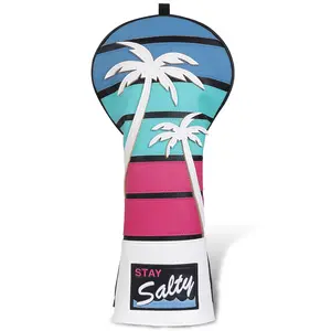 Tropical Golf Headcovers  Coconut Tree Head Covers For Woods And Driver Putter 3d Embroidery