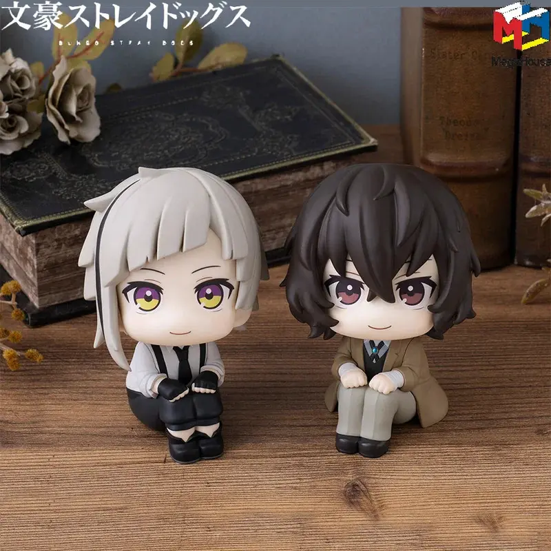 10cm Bungou Stray Dogs Q-Version PVC Action Character Figurines - Nakajima Atsushi & Dazai Osamu Anime Collectible Collectible Figurines for Collectors