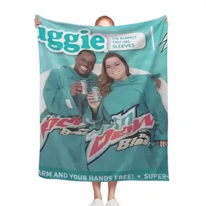 Snuggie BAJA BLAST Mountain Dew Wearable Soft Fleece Blanket w/ Sleeves
