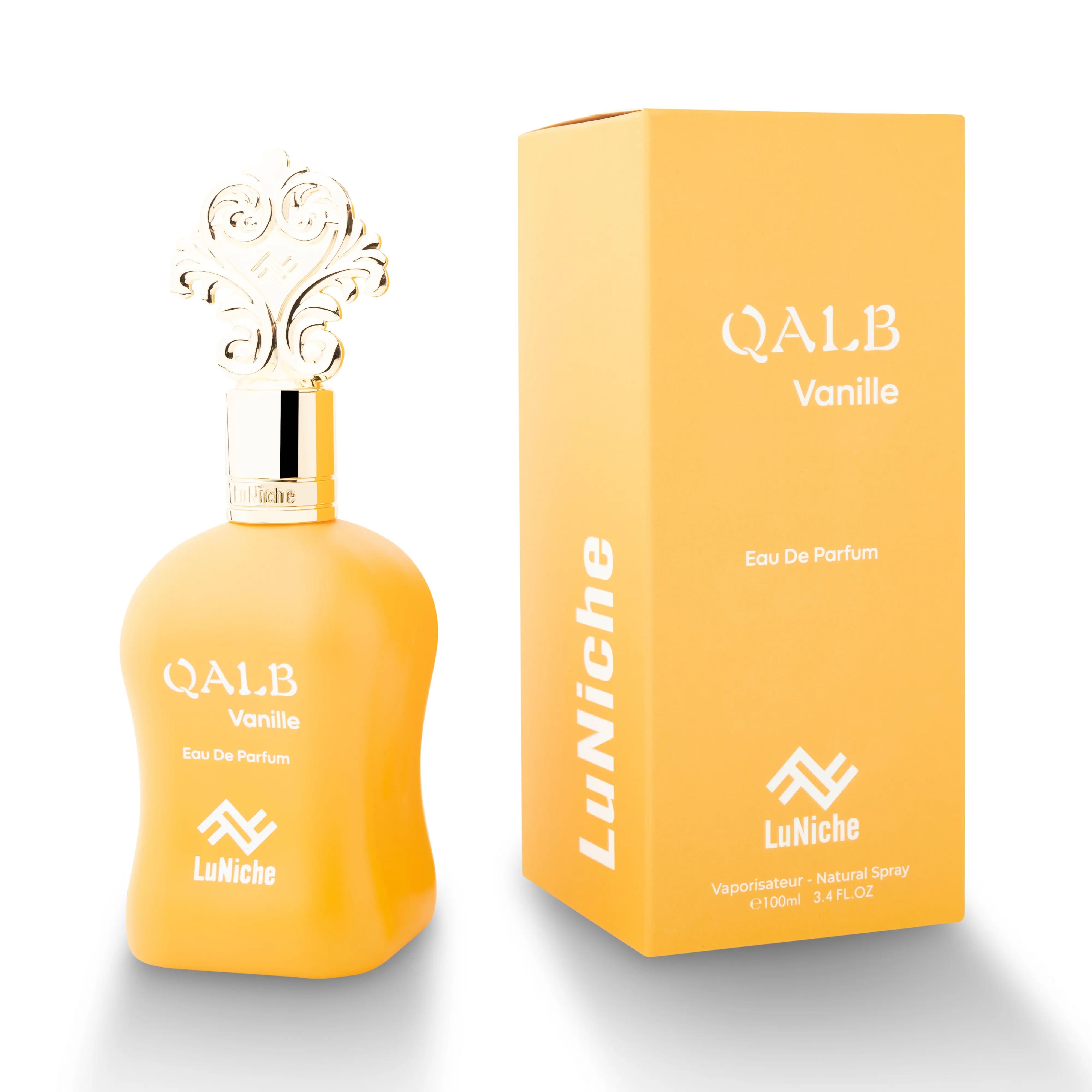 LuNiche Qalb Vanille Eau De Parfum Spray 3.4 oz - Rich Bourbon Vanilla & Smoky Notes for Nighttime Enthusiasts