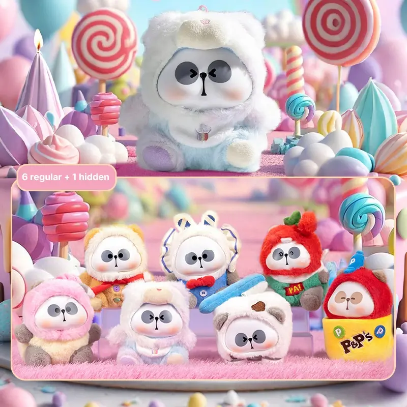 Mini Paddle Candy Series Blind Box, Random Send One, Ultra-Precise Plush Version, Includes Lanyard, Portable Design, Hidden Model Probability 1/72, Blind Bag, Sealed Hobby Box, Collectible Box, Blind Pack