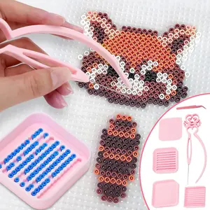 DIY Mini Fuse Beads Picking Tray Supplies Spoon Needle Scoop Shovel Tweezers Handmade Bean Art Keychain Accessories Craft Tools