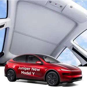 2025 Tesla New Model Y Juniper Accessories Sunshade Roof [Never Sag, Nano Ice-Crystal Coatings] 3-Gen Heat Insulation Glass Roof Sun Shade, Accessories for Tesla Juniper Model Y, Interior Gray