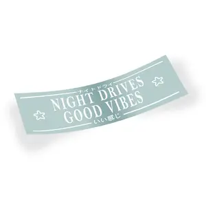 Night Drives Good Vibes Vinyl Car Sticker
