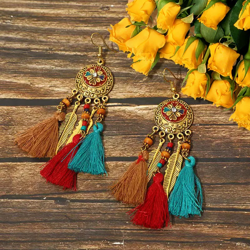 H3675 5 deep mixed color tassel