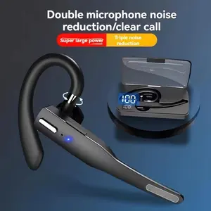 Business wireless earbuds, button answer/end, with two options for charging cabin and single earphone, LED digital battery display, sports running earphones, work music earphones