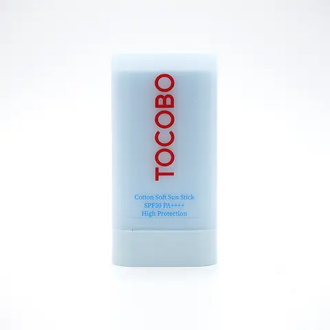 TOCOBO Cotton Soft Solid Sunscreen Stick - 19g Lightweight Sunscreen, Facial Matte SPF50 PA++++, Gentle Daily Care for Sensitive Skin Adults, Sun Protection & UV Defense