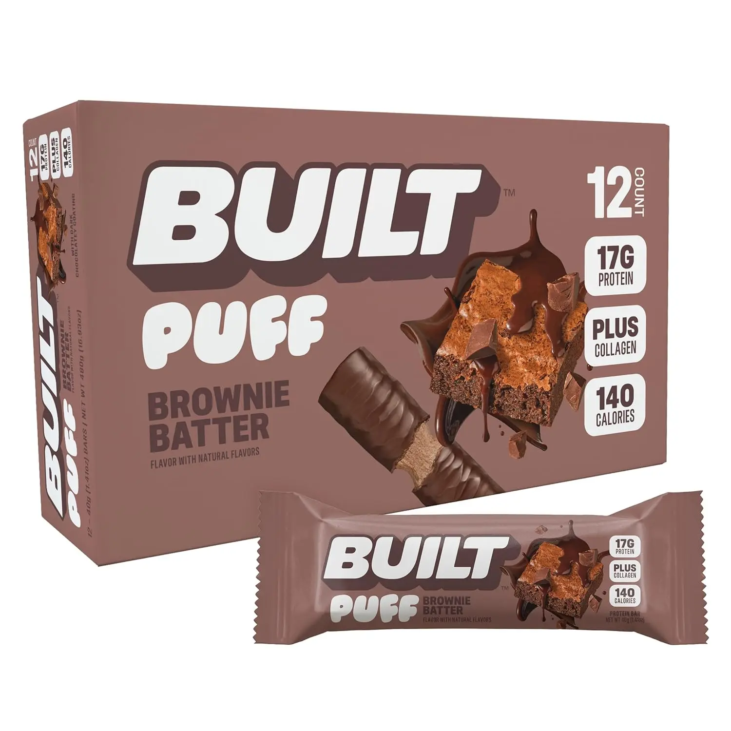Built Puff Brownie Batter Protein Bar 12ct Snack Cheese Built Puff Brownie Batter Protein Bar 12ct Snack Cheese