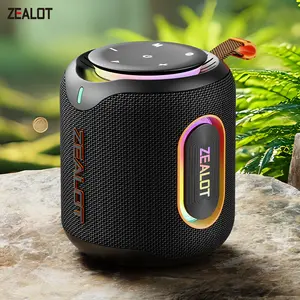 30W【ZEALOT】Portable stand speaker, small high fidelity sound effect, audio, long battery life, desktop Bluetooth speaker surround sound, supports USB/TF card/AUX/BT smartphones. Ideal choice for family/car/party/camping/gift giving
