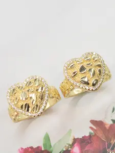 Stylish Elegant Asymmetrical Zirconia Inlaid Heart Shaped Women's Ring with Zircon Stone, Perfect for Daily Wear and Special Occasions, Ideal Gift for Valentine's Day, Mother's Day