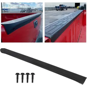 Tailgate Molding Top Protector Cap Compatible with 2007-2014 Chevy Chevrolet Silverado/GMC Sierra 1500 2500 3500 Replacement for 25844299 GM1904104 Truck Spoiler Protector Cover Black