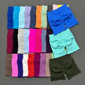 HISTELLO Impact Shorts 4.5 High Waist Women Yoga Workout Shorts Seamless Leggings Stretch Fitness Sweatpants Gym Short