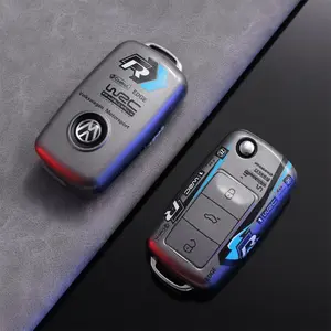 TPU Car Key Case Cover Protector Key Bag Shell Holder Fob for VW Volkswagen Polo Tiguan Passat Golf Jetta Lavida Auto Keychain Accessories