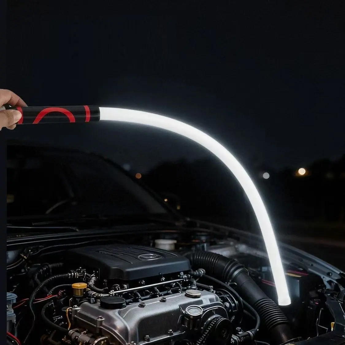 30-in Rechargeable Flexible LED Work Light Stick - Freely Bendable, 7-Hour Long Battery Life, 800lm High Brightness, Brackets and Pipelines Compatible, Car Garage & Home Use Lights