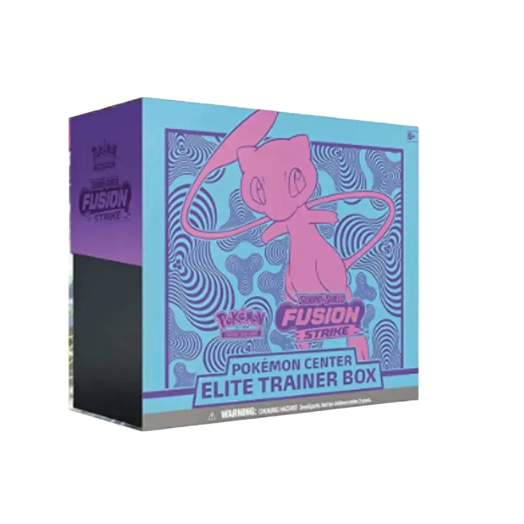 Pokemon TCG Fusion Strike Elite Trainer Box - Pokemon Center Exclusive Non-Sports Trading Card Box with TCG Booster Packs, Dice, Special Condition Markers for Deck Building (New Set), Tcg Booster Pack
