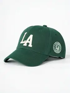1pc Embroidered LA Baseball Cap, Adjustable Outdoor Sun Protection Casual Hat For Women, Suitable For Spring, Summer, Travel, Beach Vacation
