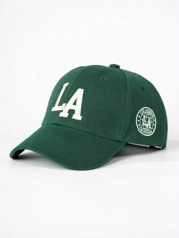 1pc Embroidered LA Baseball Cap, Adjustable Outdoor Sun Protection Casual Hat For Women, Suitable For Spring, Summer, Travel, Beach Vacation