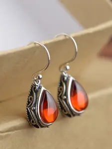 Water Drop Hook Earrings, New Vintage Antique Style Dangle Earrings, Ethnic Silver Color Jewelry, Trendy Ear Accessories