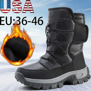 Winter Snow Boots for Men and Women, Outdoor Skiing Waterproof Cotton Shoes
