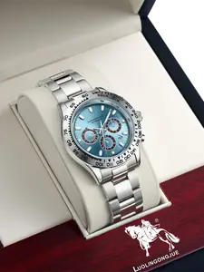 Men's Business Fashion Round Dial Mechanical Watch, Fashion Analog Watch for Party, Daily Clothing Decor, Trendy All-match & Exquisite Watch for Birthday Gift