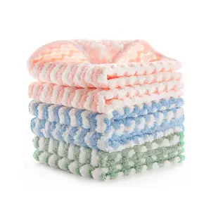 Reuseable Microfiber Cleaning Cloth, Highly Absorbent Microfiber Cleaning Rags, Lightweight Kitchen Towels for Washing Dishes, Car, Window Clean Cloth 10"x10"(6 Pack)