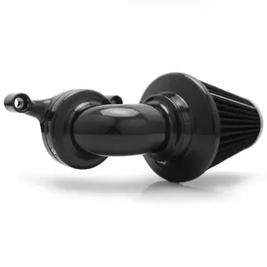 Stage 1 Cone Air Cleaner Breather Filters for Harley Big Twin Softail Dyna Fat Boy Heritage 99-15 Touring FLHX FLHR 00-07 Black Die-casting Billet Aluminum Synthetic Material Water Resistant Washable