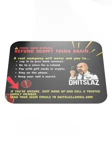 Refund Scam Reminder Mouse Pad