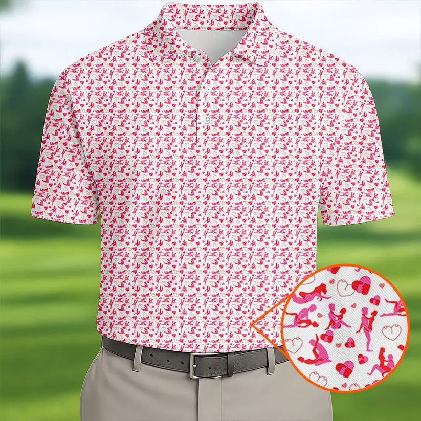 Naughty Couple Hot Positions Golf Polo Shirt Funny Golf Clothing Cool Gifts For Lovers - Polo Shirt HG