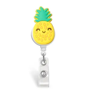 Happy Pineapple Badge Reel for Nurse