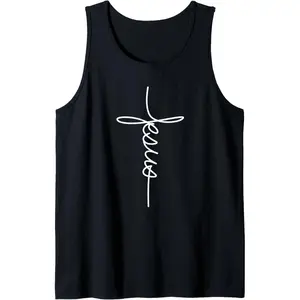 Jesus Cross Blessed Faith Christian Religious Gift Tank Top