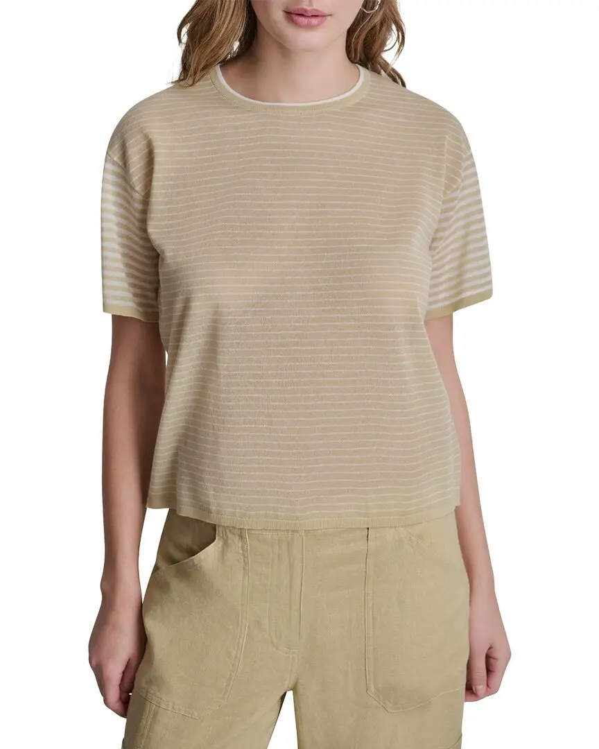 DKNY Striped Lightweight Sweater