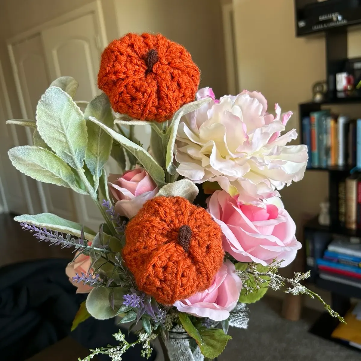 Stuffed pumpkin decor, Fall decor, Pumpkin plushie, Pumpkin accessory Decorative Plants Fruit Ornaments