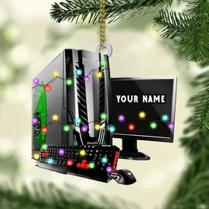 Custom Gaming Computer Christmas Ornament, Christmas Tree Decor, Custom Computer Ornament,Loved Gaming Computer Ornament, Ornament Gift