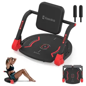 Eisenlink Sit Up Exercise Equipment with 4 Adjustable Resistance Levels, Flat Backrest Ab Crunch Machine for Stomach & Core Workout, Ab Machine, Ab Trainer, Sit Up Machine for Home Gym Men & Women