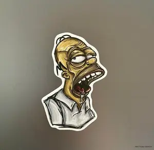 Simpsons Sticker | Laptop Stickers | Meme Sticker for Car | Journal Sticker | Vinyl Sticker | Funny Stickers | Meme Stickers